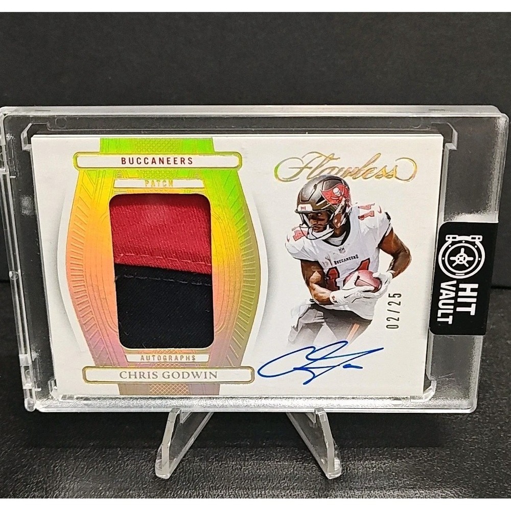 2024 Panini Flawless Chris Godwin Patch Auto /25 PA-CGN Buccaneers NFL Card